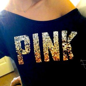 VS Pink Sequin Long Sleeve